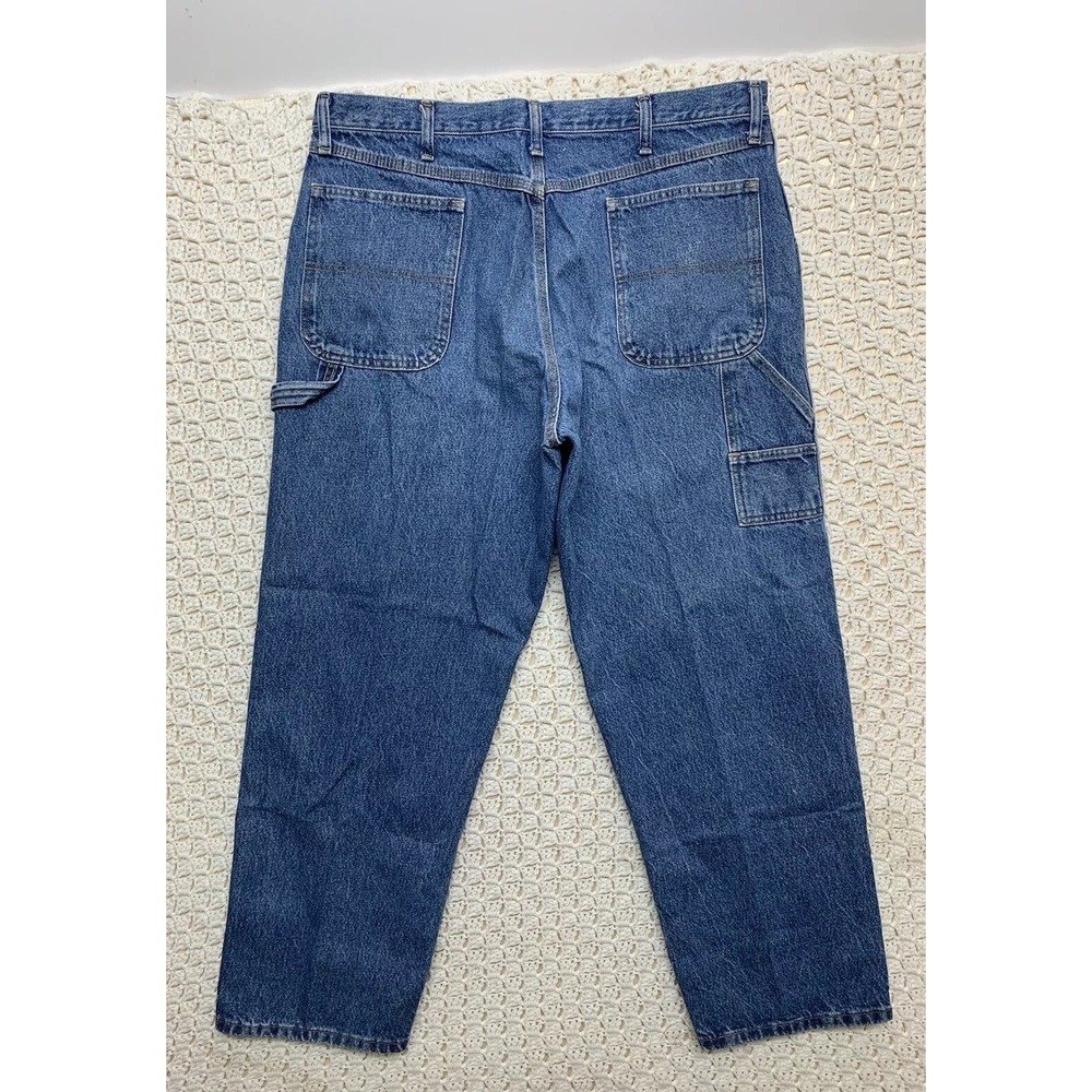 Rustler Carpenter Jeans Mens‎ Sz 38x30 Blue Denim Pockets  100% Cotton Denim